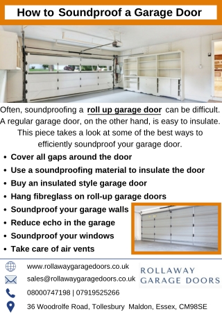 How to Soundproof Your Garage Door