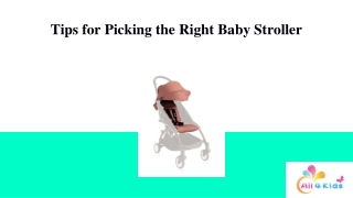 Tips for Picking the Right Baby Stroller