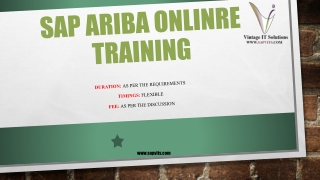 SAP Ariba Training Material