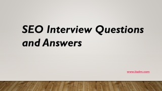 Seo interview questions and answers