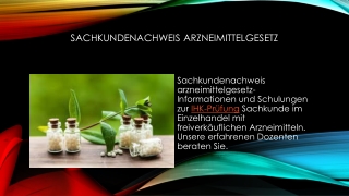 Sachkundenachweis arzneimittelgesetz | Sachkundenachweis arzneimittel