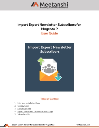 Magento 2 Import Export Newsletter Subscribers