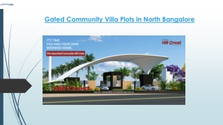 Gated community Villa Plots in North Bangalore