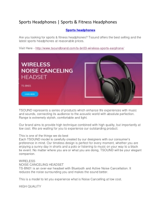 sports & fitness headphones