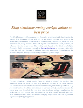 Racing Simulator | Shop Racing Simulator online