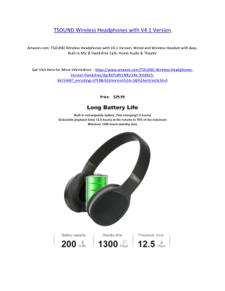 Wired and Wireless Headset with Bass