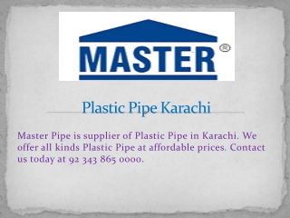 Plastic Pipe Karachi