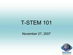T-STEM 101