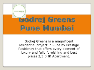 Godrej Greens Pune