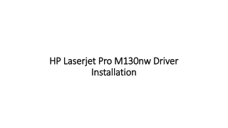 HP Laserjet Pro M130nw Driver Installation | 123.hp.com/setup m130nw