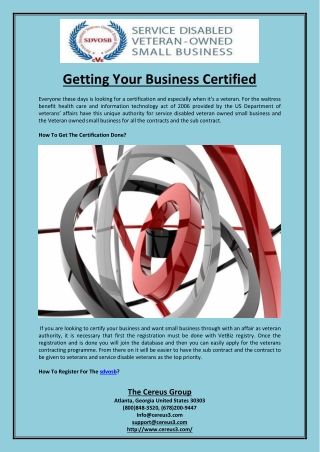 Getting Your Business Certified