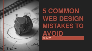 5 Common Web Design Mistakes To Avoid