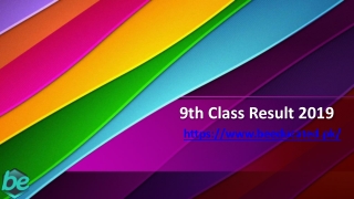 9th Class Result 2019