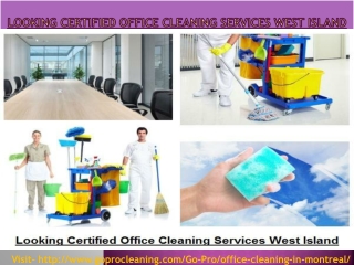 Looking Certified Office Cleaning Services West Island