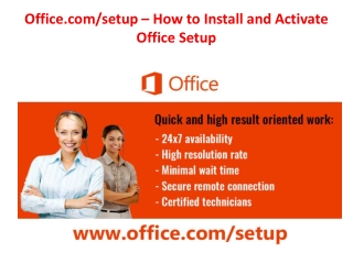 office.com/setup - How to Install and Activate Office setup