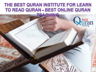 The Best Quran Institute For Learn To Read Quran - BEST ONLINE QURAN TEACHING