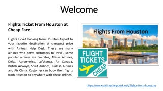 Book Flights Ticket from Houston to anywhere at best price