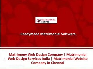 Matrimonial Web Design Services India