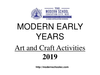 MODERN EARLY YEARS Art and Craft activities -2019