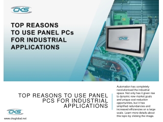 Top Reasons to Use Panel PCs for Industrial Applications