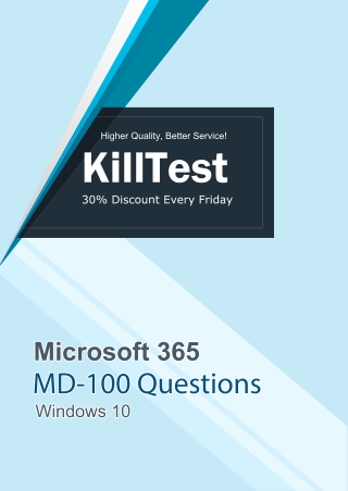 2019 Microsoft MD-100 Practice Exam | Killtest