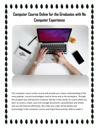 Computer Course Online for the Graduates with No Computer Experience