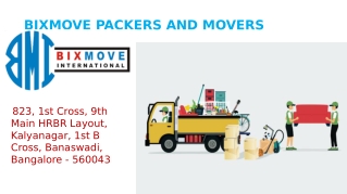 PACKERS AND MOVERS BANGALORE