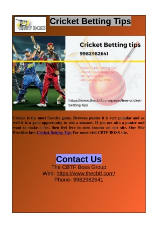 Cricket Betting Tips