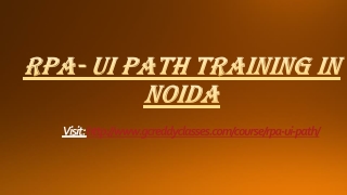 RPA- UI PATH TRAINING IN NOIDA