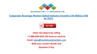 Composite Bearings Market worth 5.04 Billion USD by 2021