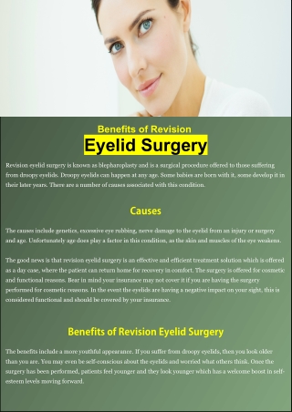 Benefits of Revision Eyelid Surgery