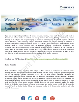 Wound Dressing Market to Represent a Significant Expansion Over 2024