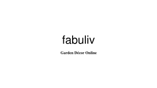 garden decor Online