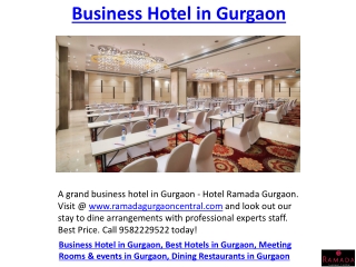 Business Hotel in Gurgaon
