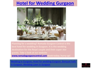 Hotel for Wedding Gurgaon