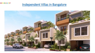Independent Villas in Bangalore