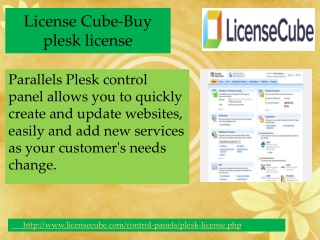 License Cube-Buy plesk license