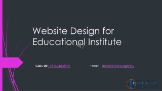 Website Design for Educational Institute
