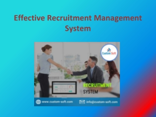 Recruitment Management System by CustomSoft