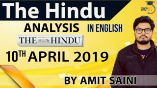 The Hindu Analysis - 10th April 2019