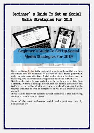 Beginner’s Guide To Set up Social Media Strategies (2019)