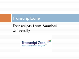 Transcripts from Mumbai University