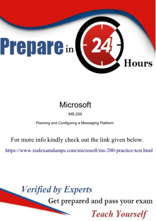 2019 Complete MS-200 Dumps - Pass In 24 Hours - Realexamdumps