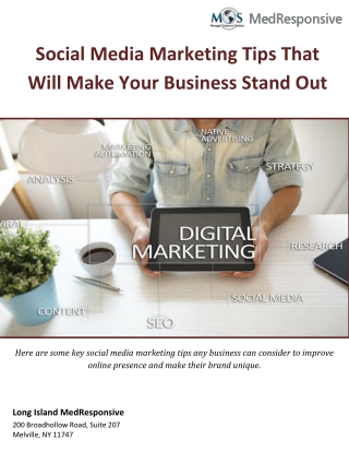 Social Media Marketing Tips That Will Make Your Business Stand Out
