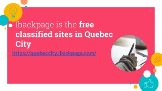Ibackpage is the free classified sites in Quebec City