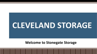 Cleveland Storage | Stonegatestorage