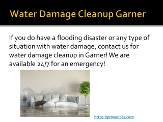 Water Damage Cleanup Garner