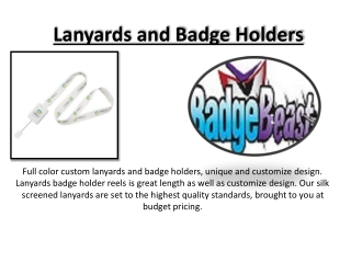 Lanyards and Badge Holders