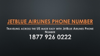 Traveling across the US made easy with JetBlue Airlines Phone Number