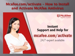 mcafee.com/activate - How to Install and Activate McAfee Antivirus